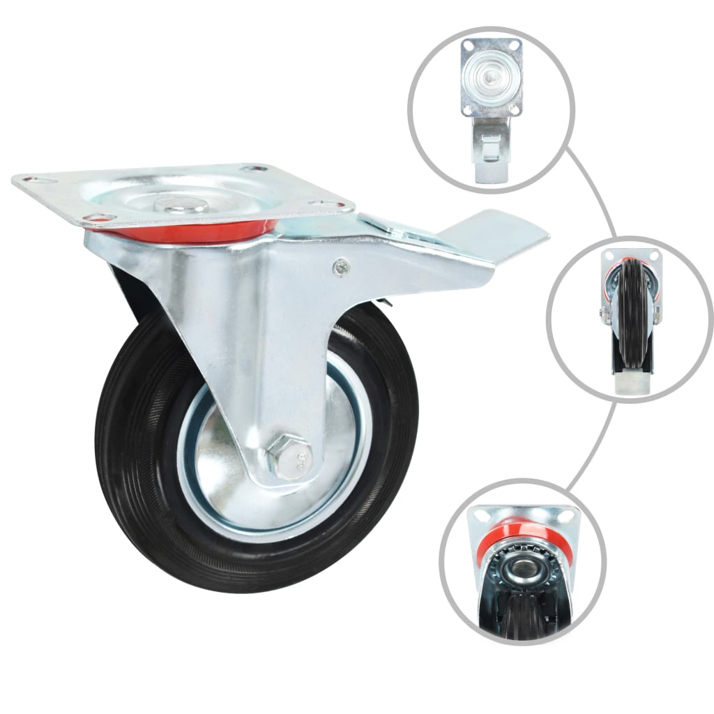 Lenkrollen mit Doppelbremsen 4 Stk. 160 mm - Premium Materialbeförderung  - Just €85.73! Shop now at homesales4u