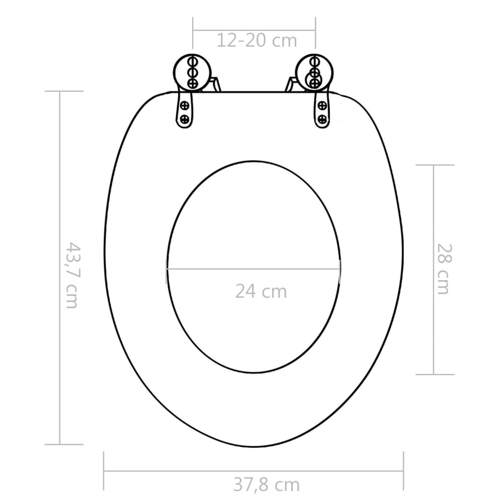 Toilettensitz mit Soft-Close-Deckel MDF Muschel-Design - Premium Toilettensitze  - Just €58.80! Shop now at homesales4u