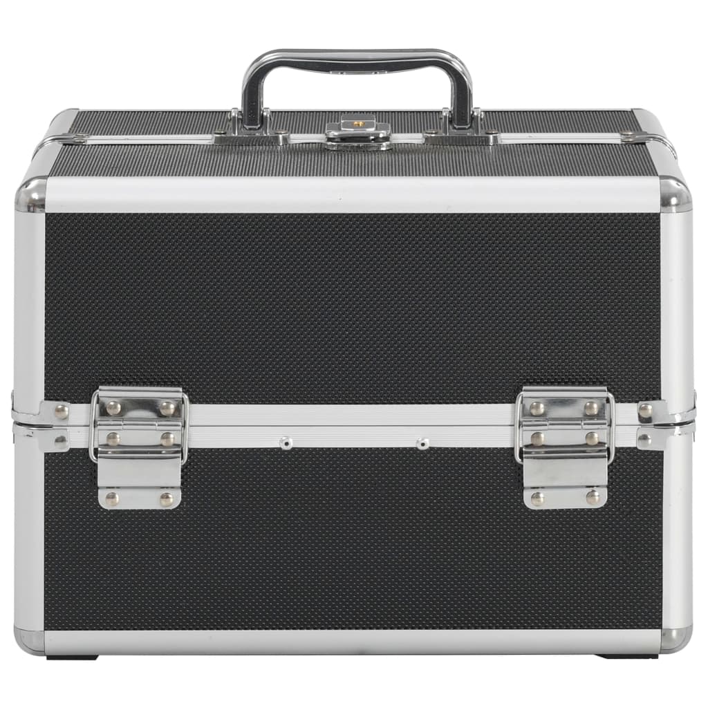 Kosmetikkoffer 22x30x21 cm Schwarz Aluminium - Premium Kulturtaschen  - Just €53.07! Shop now at homesales4u