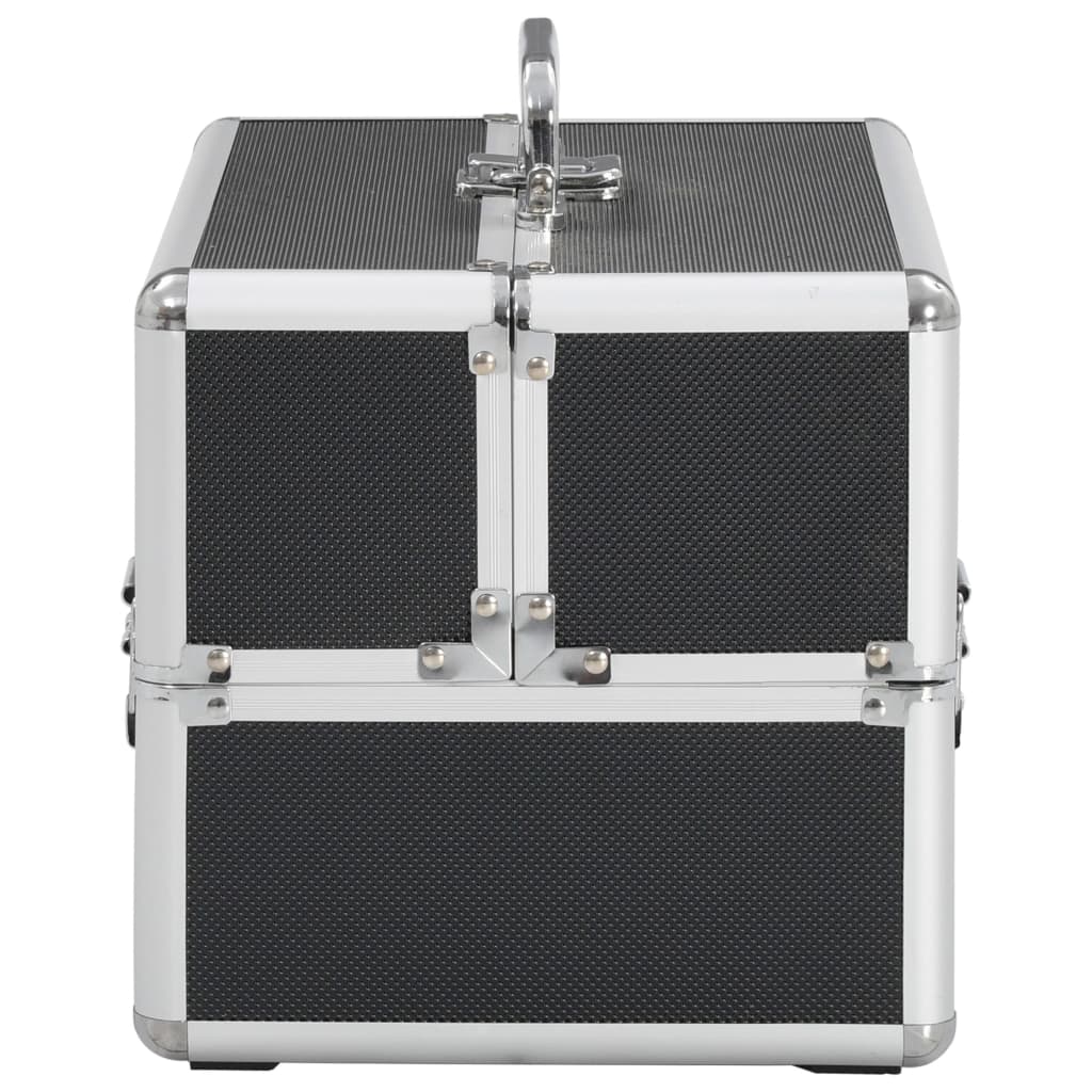Kosmetikkoffer 22x30x21 cm Schwarz Aluminium - Premium Kulturtaschen  - Just €53.07! Shop now at homesales4u