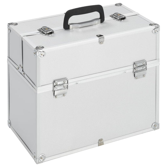 Kosmetikkoffer 38x23x34 cm Silbern Aluminium - Premium Kulturtaschen  - Just €64.28! Shop now at homesales4u