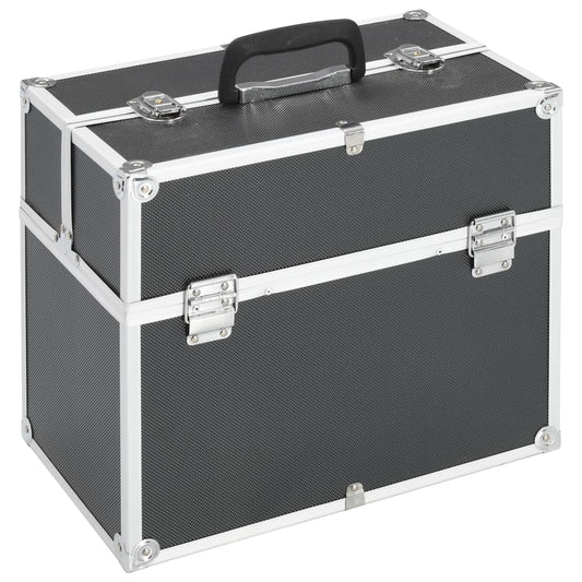 Kosmetikkoffer 38x23x34 cm Schwarz Aluminium - Premium Kulturtaschen  - Just €57.91! Shop now at homesales4u