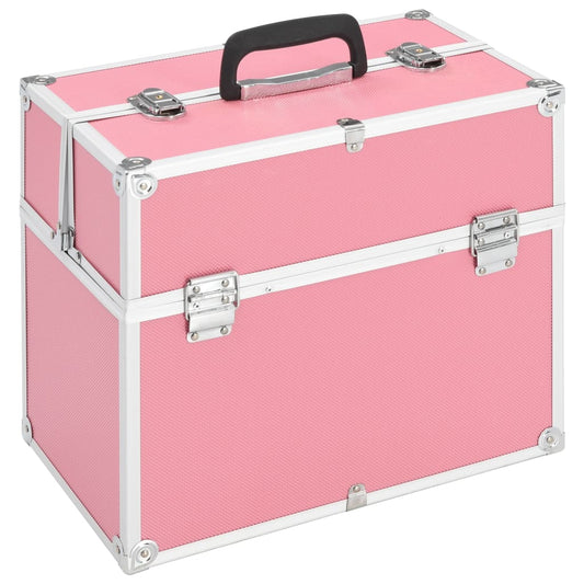 Kosmetikkoffer 38x23x34 cm Rosa Aluminium - Premium Kulturtaschen  - Just €65.61! Shop now at homesales4u
