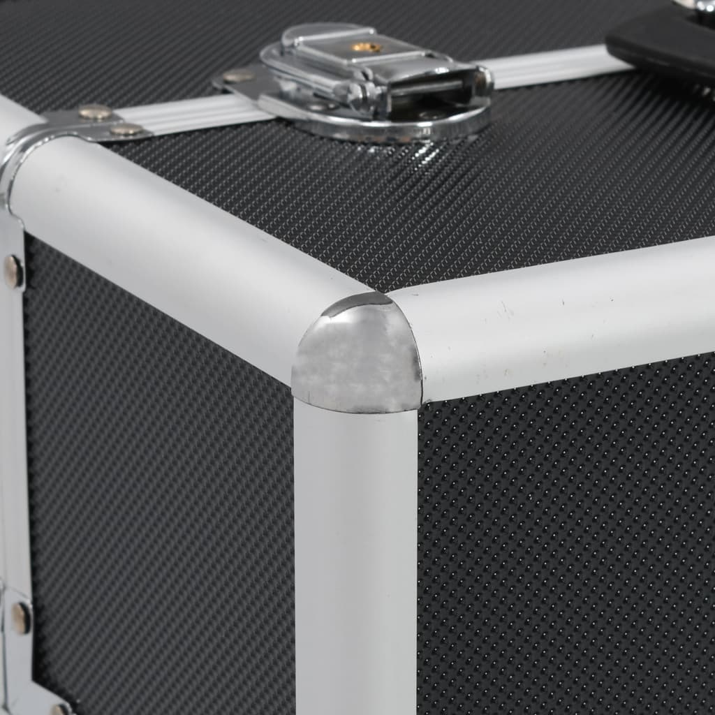 Kosmetikkoffer 37x24x35 cm Schwarz Aluminium - Premium Kulturtaschen  - Just €59.02! Shop now at homesales4u