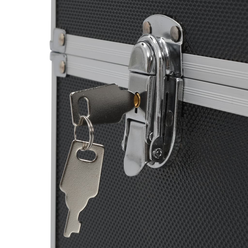 Kosmetikkoffer 37x24x35 cm Schwarz Aluminium - Premium Kulturtaschen  - Just €59.02! Shop now at homesales4u