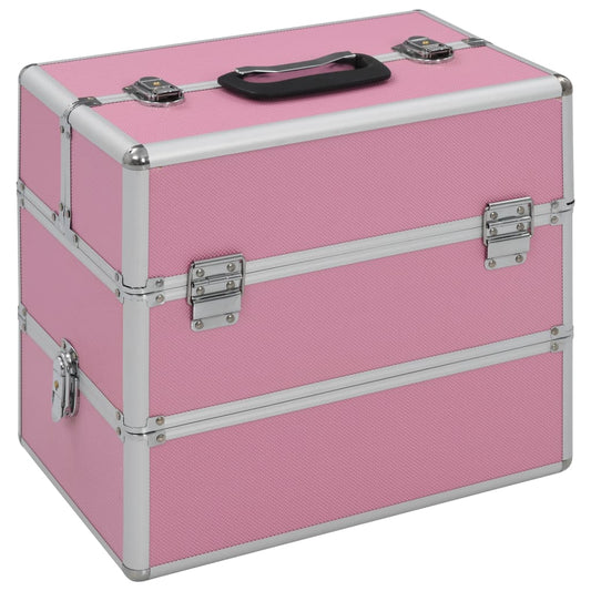 Kosmetikkoffer 37x24x35 cm Rosa Aluminium - Premium Kulturtaschen  - Just €60.94! Shop now at homesales4u