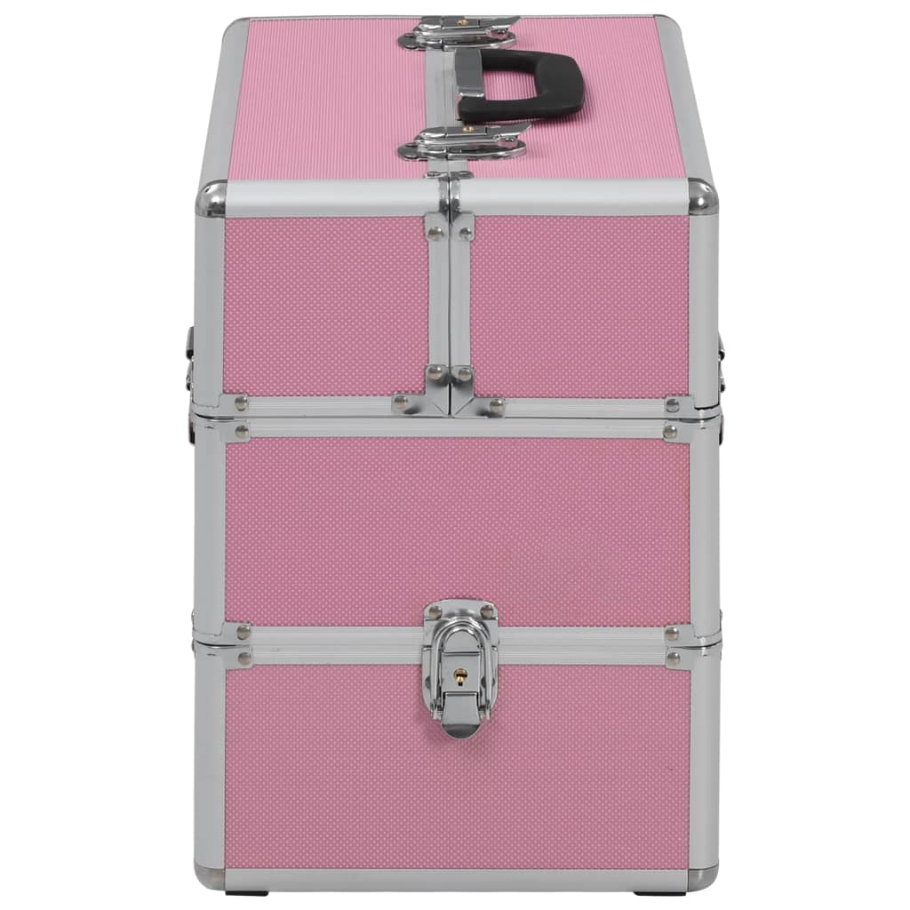 Kosmetikkoffer 37x24x35 cm Rosa Aluminium - Premium Kulturtaschen  - Just €60.94! Shop now at homesales4u