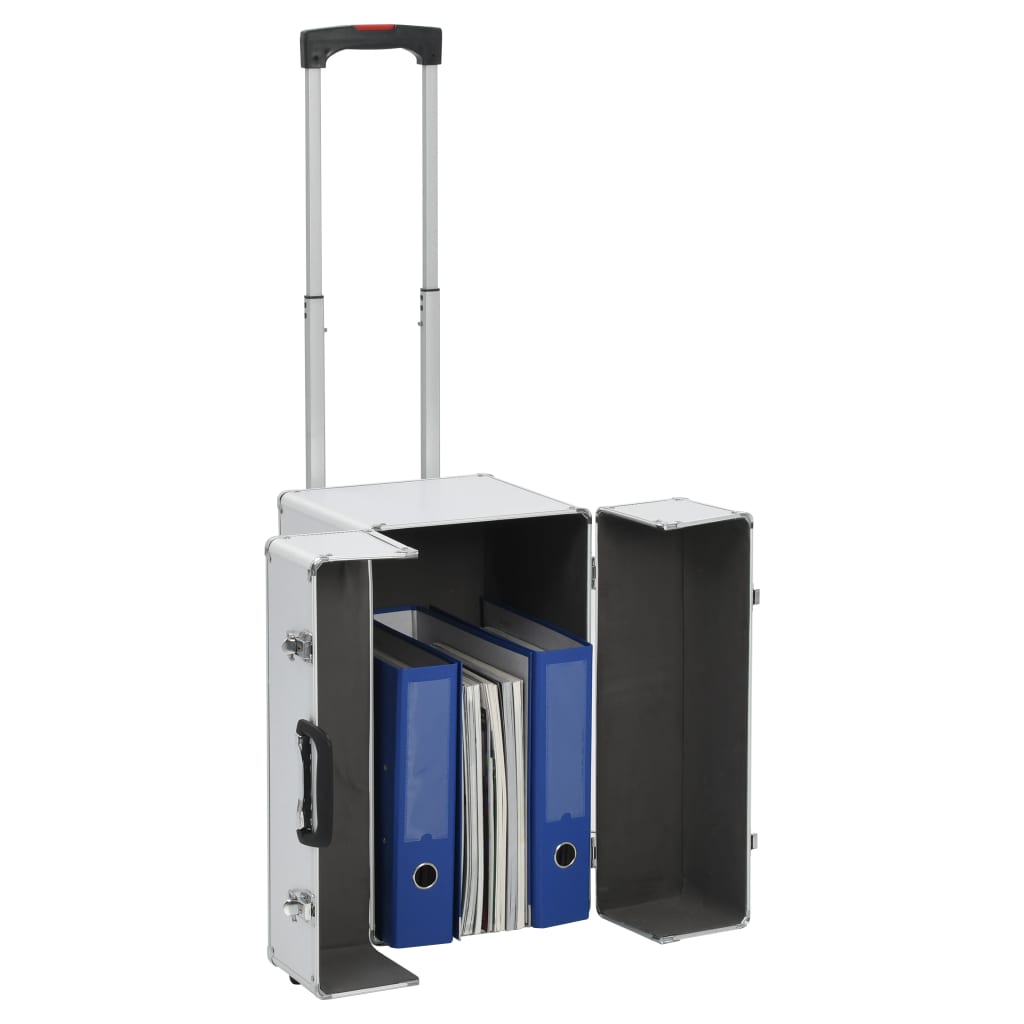 Pilotenkoffer 47 x 39 x 27 cm Silbern Aluminium - Premium Kulturtaschen  - Just €99.36! Shop now at homesales4u