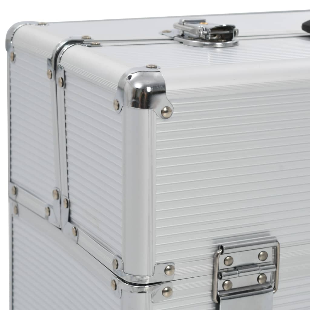 Pilotenkoffer 47 x 39 x 27 cm Silbern Aluminium - Premium Kulturtaschen  - Just €99.36! Shop now at homesales4u