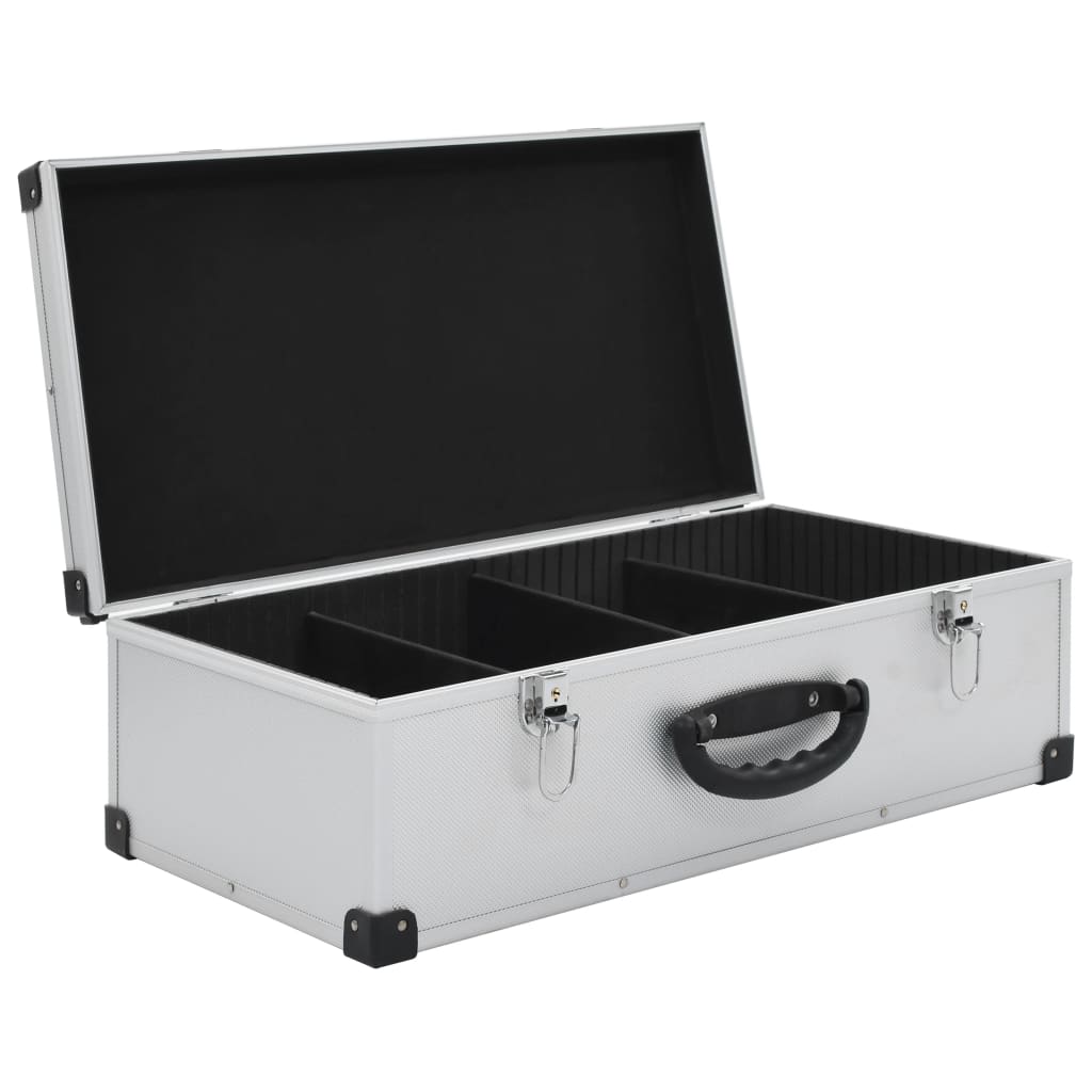 CD-Koffer für 80 CDs Aluminium ABS Silbern - Premium CD-/DVD-Ordnungssysteme  - Just €68.36! Shop now at homesales4u