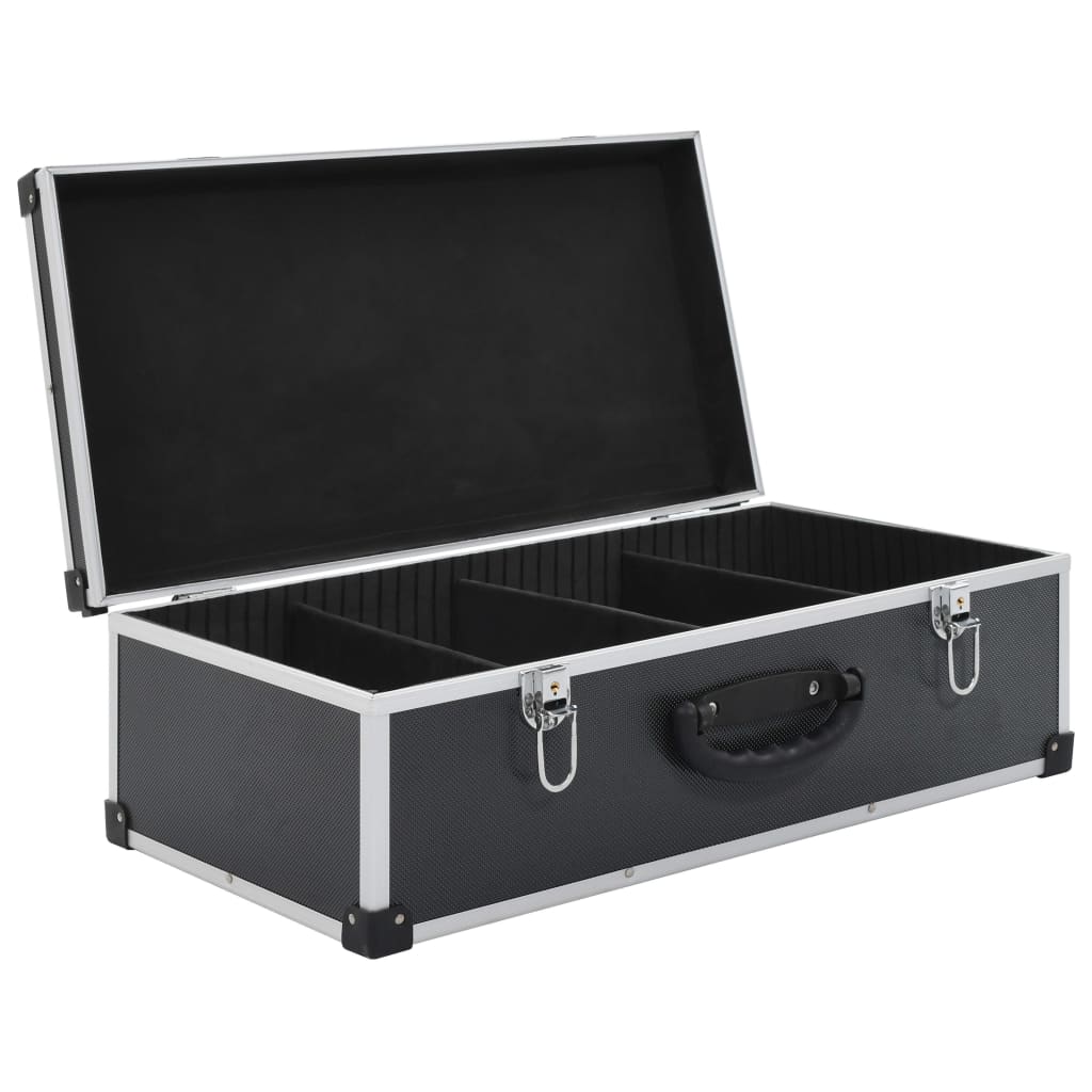 CD-Koffer für 80 CDs Aluminium ABS Schwarz - Premium CD-/DVD-Ordnungssysteme  - Just €68.92! Shop now at homesales4u
