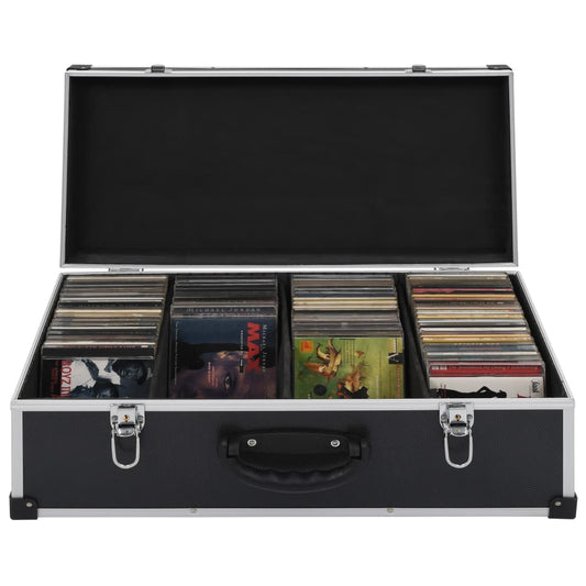 CD-Koffer für 80 CDs Aluminium ABS Schwarz - Premium CD-/DVD-Ordnungssysteme  - Just €68.92! Shop now at homesales4u