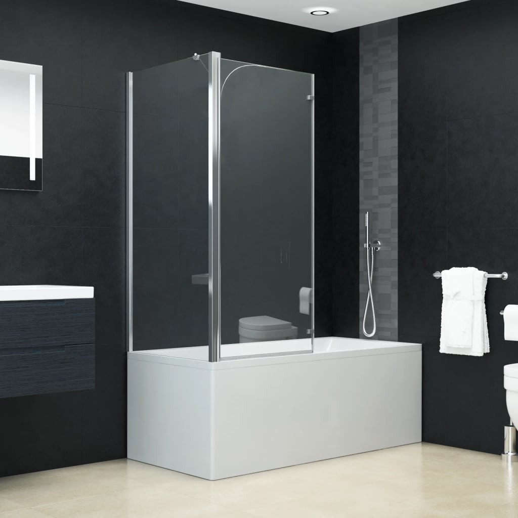 Badewannenaufsatz 2-fach Faltbar ESG 120x68x130 cm - Premium Duschkabinen & -türen  - Just €312.23! Shop now at homesales4u