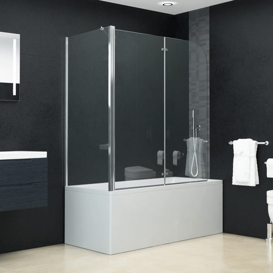 Badewannenaufsatz 2-fach Faltbar ESG 120x68x130 cm - Premium Duschkabinen & -türen  - Just €312.23! Shop now at homesales4u