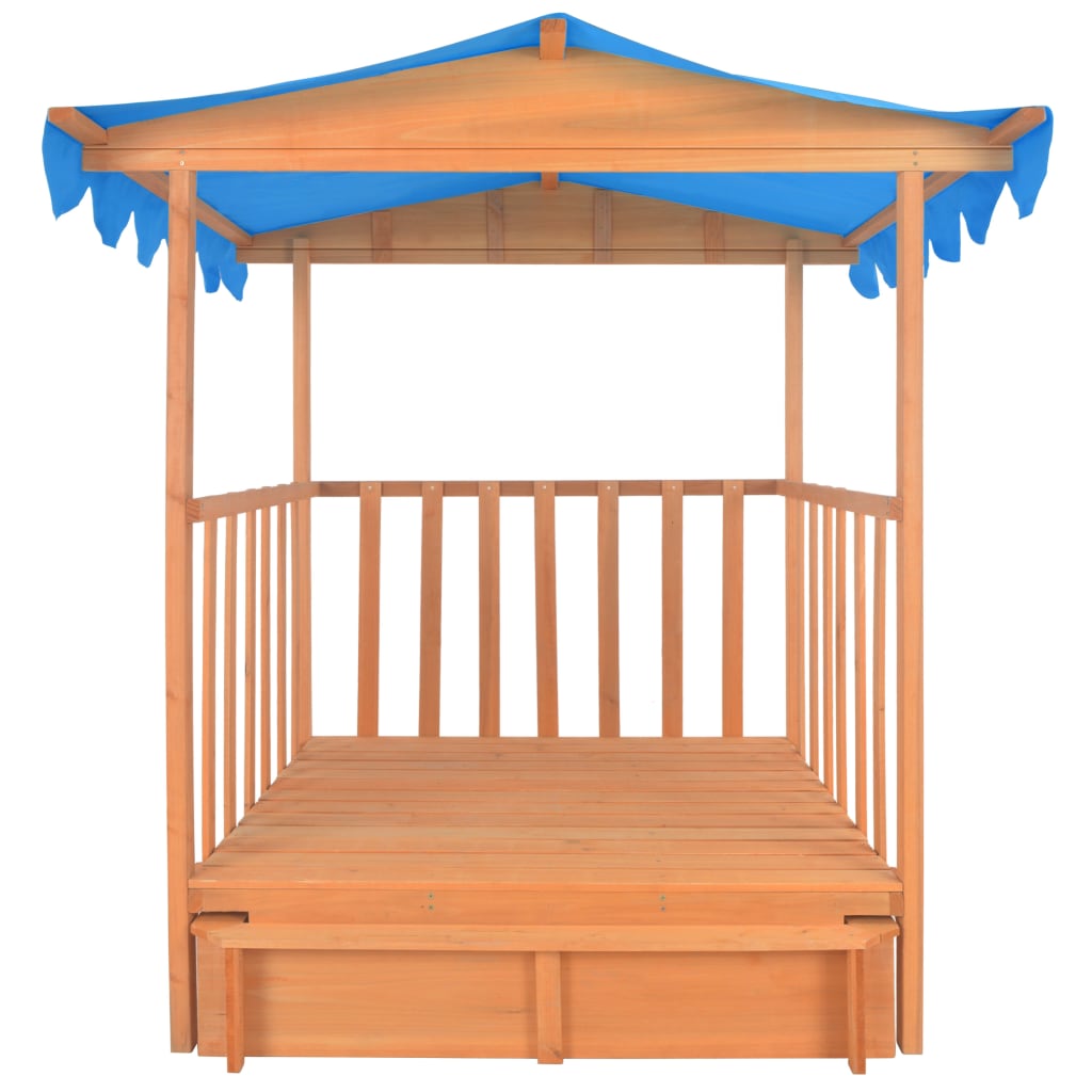 Kinderspielhaus mit Sandkasten Tannenholz Blau UV50 - Premium Sandkästen  - Just €266.92! Shop now at homesales4u