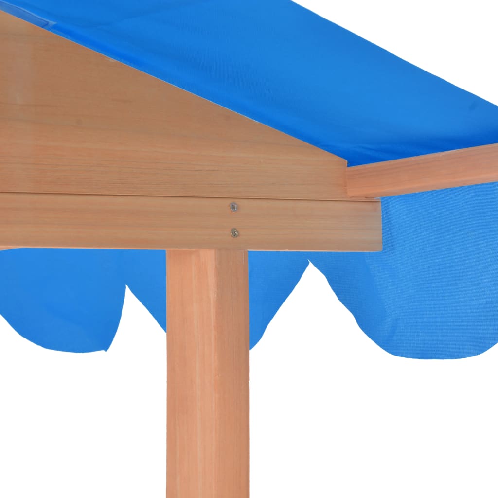 Kinderspielhaus mit Sandkasten Tannenholz Blau UV50 - Premium Sandkästen  - Just €266.92! Shop now at homesales4u