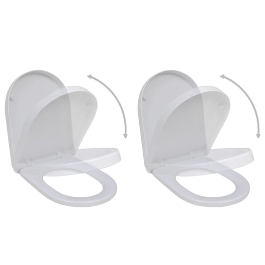 Toilettensitze mit Absenkautomatik 2 Stk. Kunststoff Weiß - Premium Toilettensitze  - Just €61.51! Shop now at homesales4u