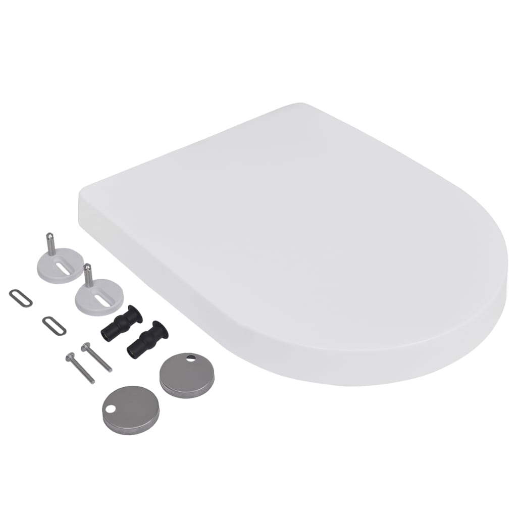 Toilettensitze mit Absenkautomatik 2 Stk. Kunststoff Weiß - Premium Toilettensitze  - Just €81.51! Shop now at homesales4u