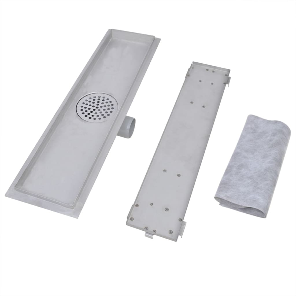 Lineare Duschrinnen 2 Stk. 530 x 140 mm Edelstahl - Premium Abflüsse  - Just €115.99! Shop now at homesales4u