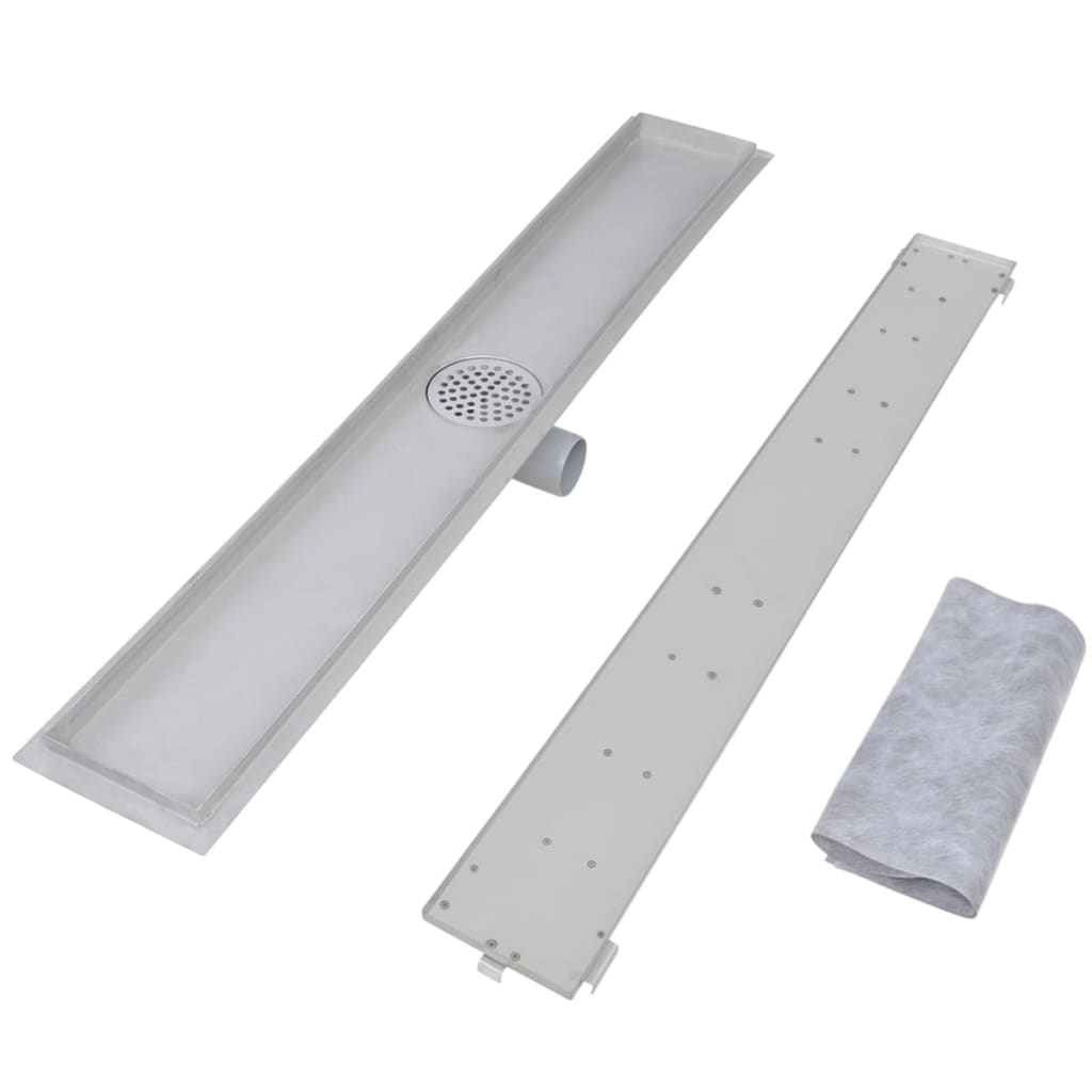 Lineare Duschrinnen 2 Stk. 930 x 140 mm Edelstahl - Premium Abflüsse  - Just €157.36! Shop now at homesales4u