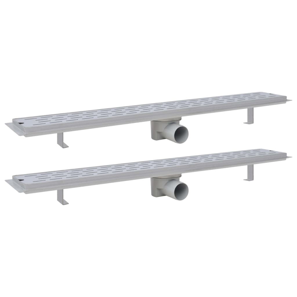 Lineare Duschrinnen 2 Stk. Linien 830 x 140 mm Edelstahl - Premium Abflüsse  - Just €125.81! Shop now at homesales4u