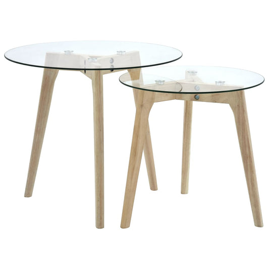 2-tlg. Beistelltisch-Set Hartglas - Premium Couchtische  - Just €94.23! Shop now at homesales4u
