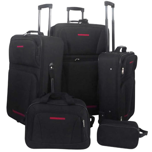 Reiseset Kofferset 5-teilig Schwarz - Premium Reisekoffer  - Just €128.71! Shop now at homesales4u