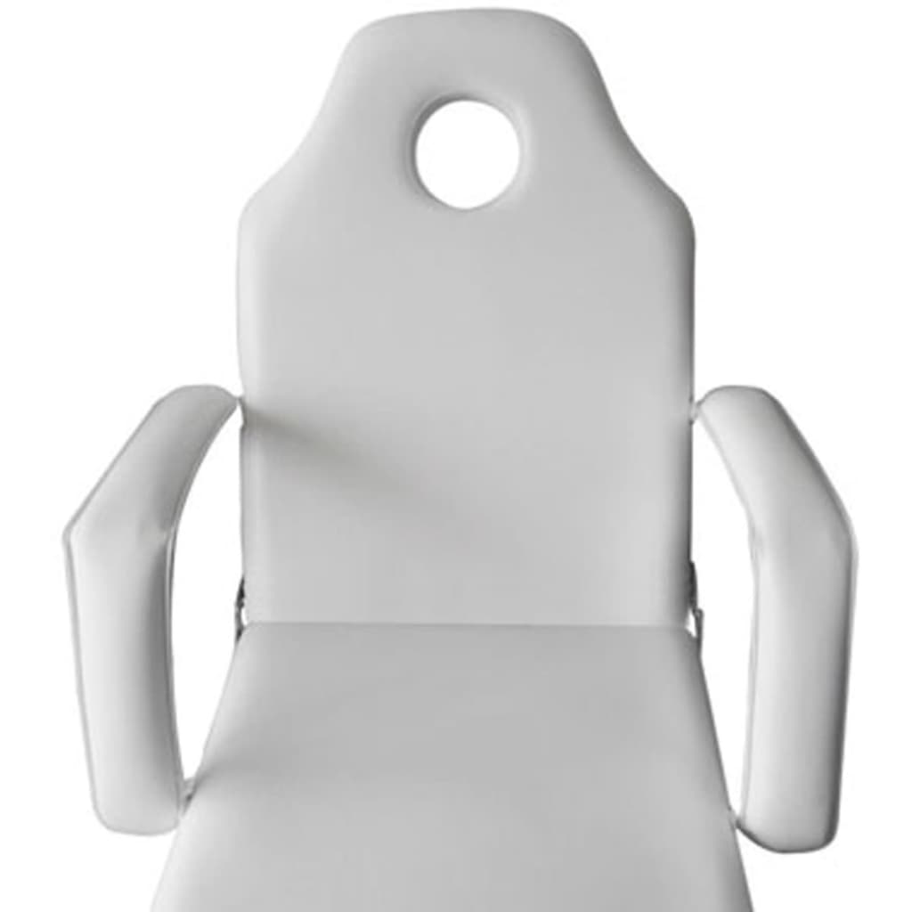 Kosmetikstuhl Tragbar Kunstleder 185×78×76 cm Weiß - Premium Massagestühle  - Just €290.25! Shop now at homesales4u