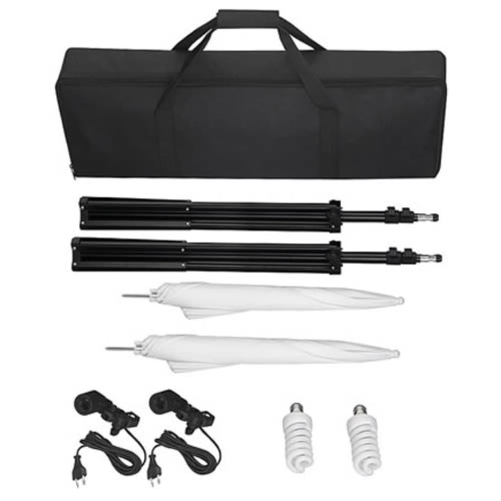 Studiobeleuchtung-Set mit Stative & Schirme - Premium Studioscheinwerfer & -blitzgeräte  - Just €72.03! Shop now at homesales4u