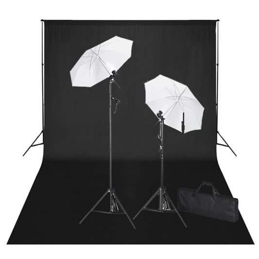Fotostudio-Set mit Schwarzem Hintergrund 600×300 & Leuchten - Premium Studioscheinwerfer & -blitzgeräte  - Just €209.07! Shop now at homesales4u