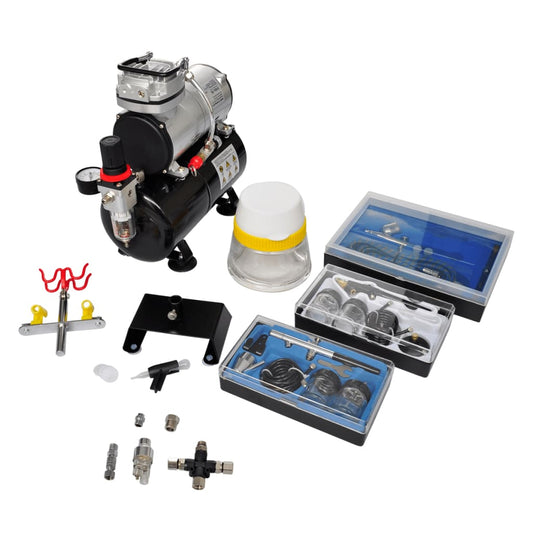 Airbrush Profi Komplett-Set mit 3 Pistolen - Premium Kompressoren  - Just €345! Shop now at homesales4u