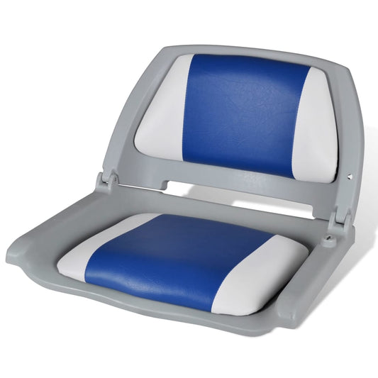 Bootssitz Klappbar mit Polster in Blau-Weiß 48x51x41 cm - Premium Segelboot-Zubehör  - Just €92.07! Shop now at homesales4u