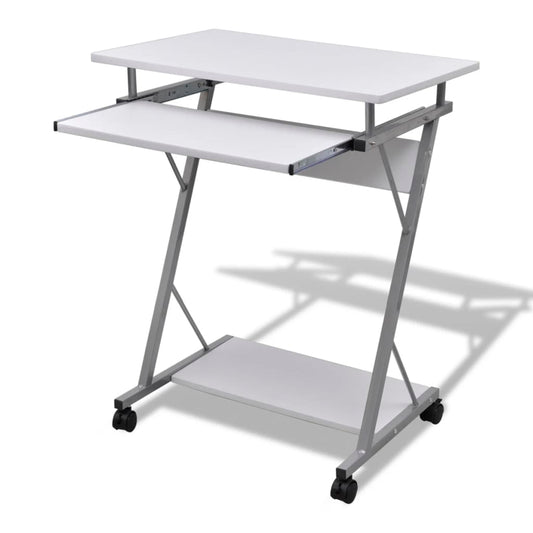 Computertisch Computerwagen PC Tisch Bürotisch Laptop auf Rollen weiß - Premium Schreibtische  - Just €82.25! Shop now at homesales4u