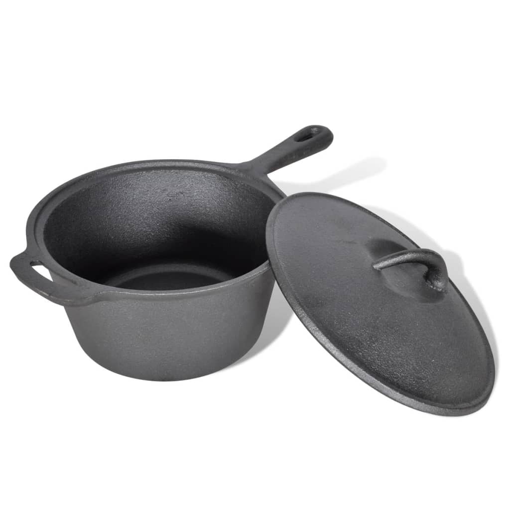 9-teiliges Set in Holzkiste Kochtopf-Set Töpfe Pfanne - Premium Schmortöpfe  - Just €160! Shop now at homesales4u