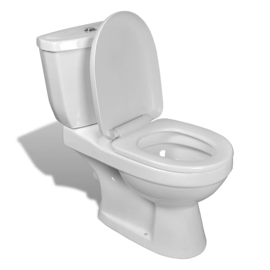Toilette mit Spülkasten Weiß - Premium Toiletten  - Just €312.09! Shop now at homesales4u