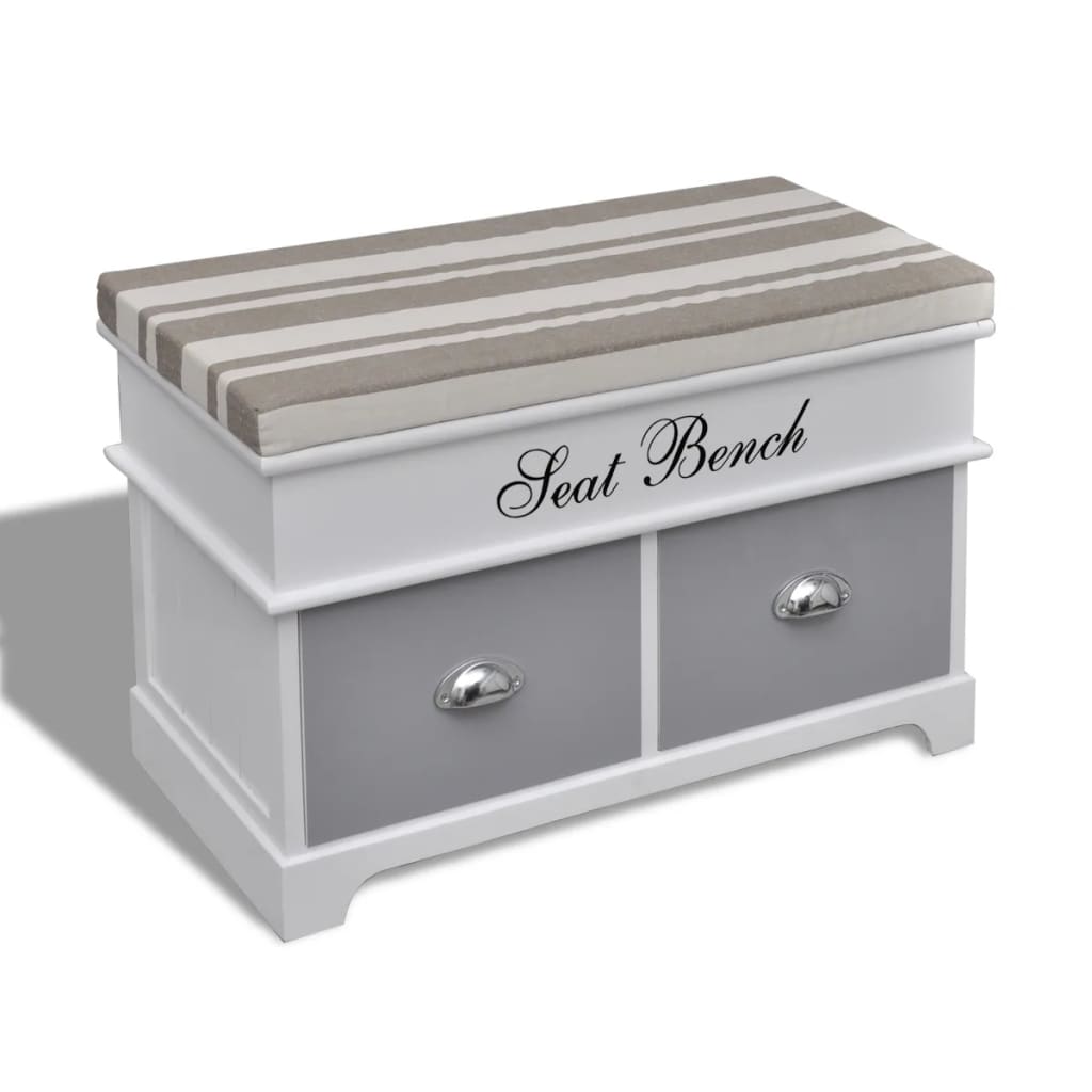 Schrank Sitzbank Truhenbank +Kissen+2 Schublade - Premium Truhen- & Flurbänke  - Just €142.67! Shop now at homesales4u