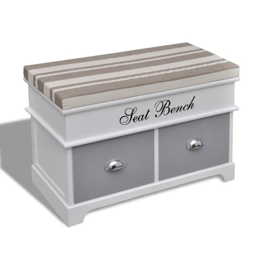 Schrank Sitzbank Truhenbank +Kissen+2 Schublade - Premium Truhen- & Flurbänke  - Just €142.67! Shop now at homesales4u