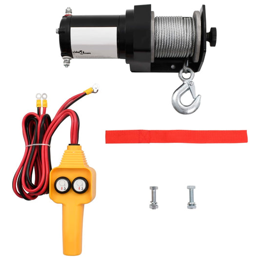 12 V Elektrische Seilwinde 907 kg Kabel-Fernbedienung - Premium Seilwinden  - Just €127.44! Shop now at homesales4u