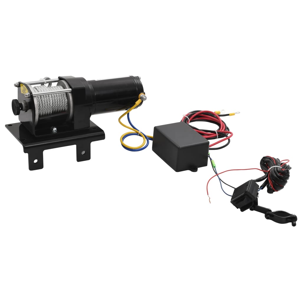 12 V Elektrische Seilwinde 1360kg + Montageplatte Fernbedienung - Premium Seilwinden  - Just €194.20! Shop now at homesales4u