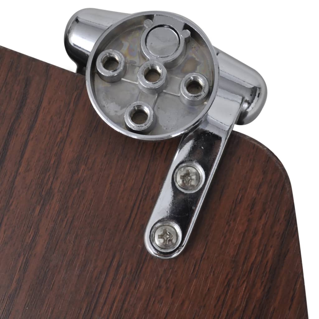 Toilettensitz MDF Deckel mit Absenkautomatik Design Braun - Premium Toilettensitze  - Just €69.49! Shop now at homesales4u