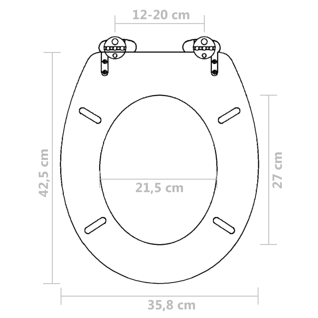 Toilettensitz MDF Deckel mit Absenkautomatik Design Braun - Premium Toilettensitze  - Just €69.49! Shop now at homesales4u