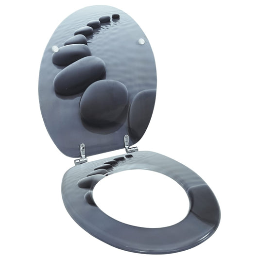 Toilettensitz MDF Deckel Steine - Premium Toilettensitze  - Just €58.46! Shop now at homesales4u