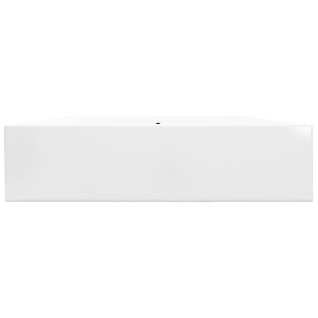 Luxus-Waschbecken Keramik Rechteckig Weiß mit Hahnloch 60x46 cm - Premium Badezimmer-Waschbecken  - Just €104.41! Shop now at homesales4u