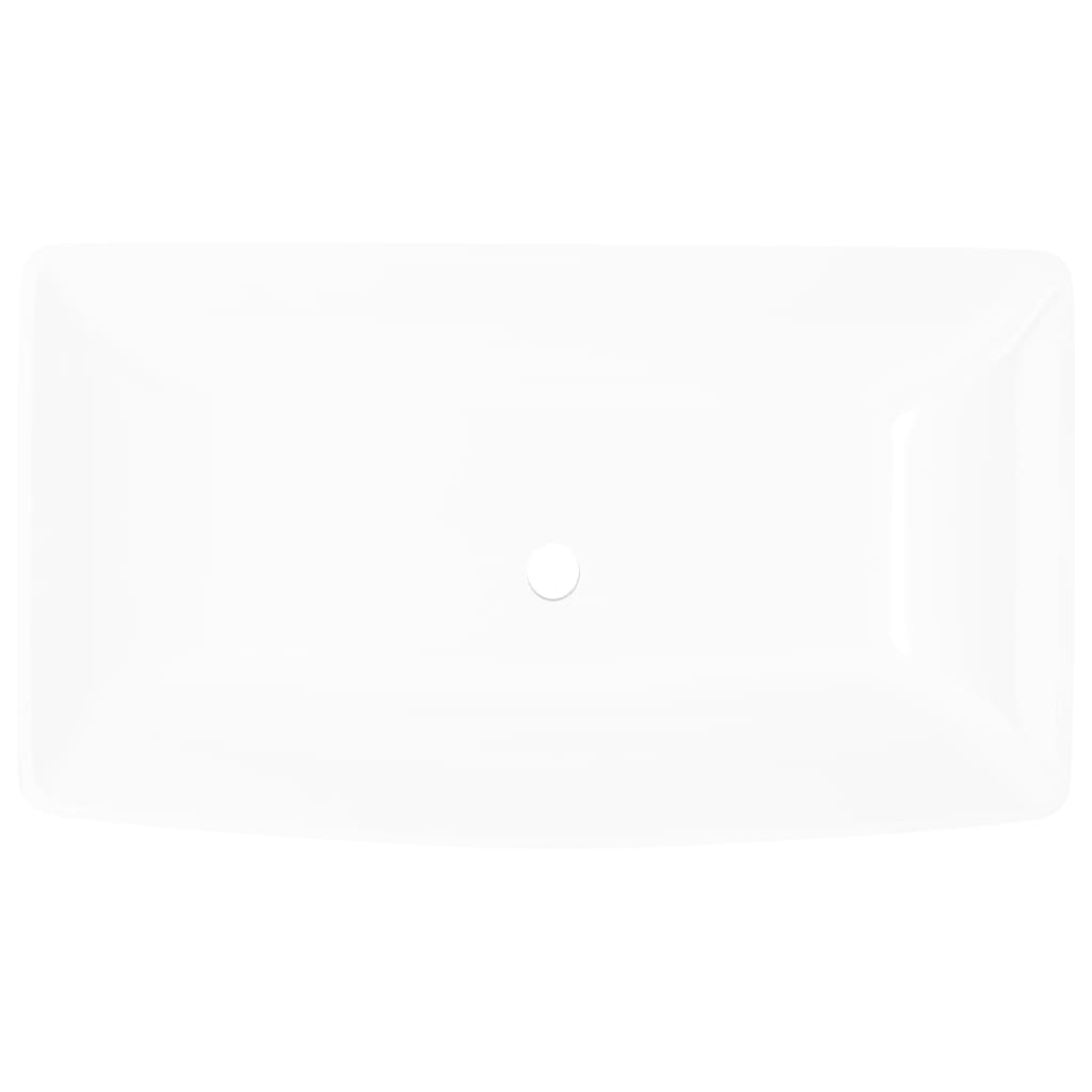 Keramik Waschtisch Waschbecken Rechteckig Weiß 71 x 39 cm - Premium Badezimmer-Waschbecken  - Just €128.86! Shop now at homesales4u