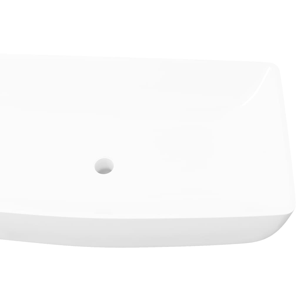 Keramik Waschtisch Waschbecken Rechteckig Weiß 71 x 39 cm - Premium Badezimmer-Waschbecken  - Just €128.86! Shop now at homesales4u