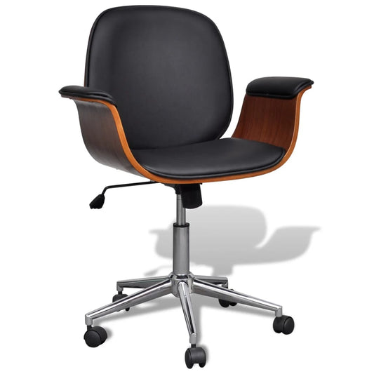 Drehbarer Armlehnstuhl Bugholz und Kunstleder - Premium Bürostühle  - Just €251.45! Shop now at homesales4u