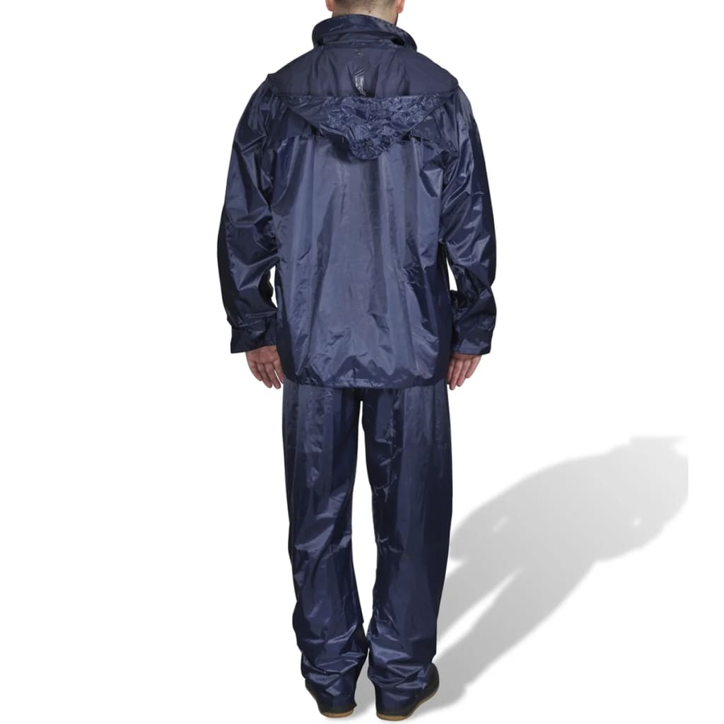 Blaue Regenbekleidung für Männer 2-teilig mit Kapuze Größe M - Premium Regenjacken & Regenponchos  - Just €33.29! Shop now at homesales4u