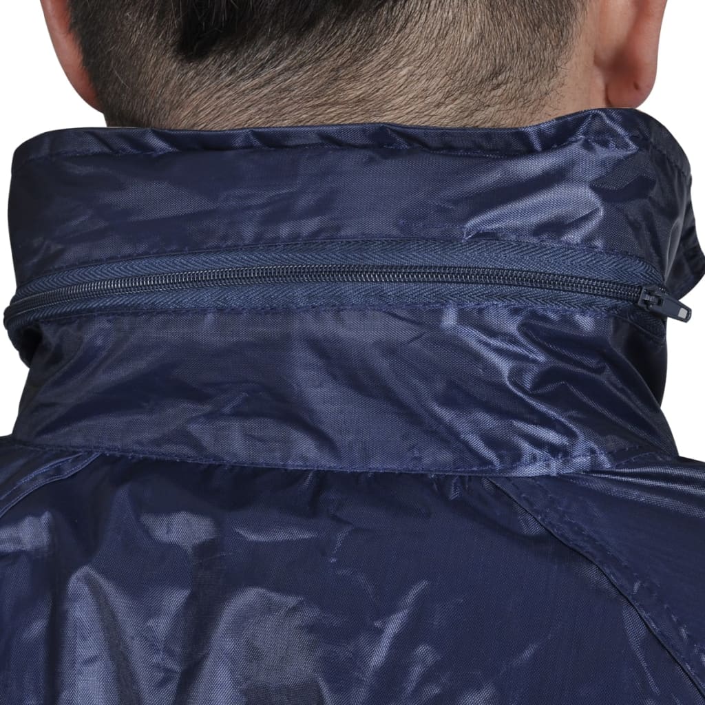 Blaue Regenbekleidung für Männer 2-teilig mit Kapuze Größe M - Premium Regenjacken & Regenponchos  - Just €33.29! Shop now at homesales4u