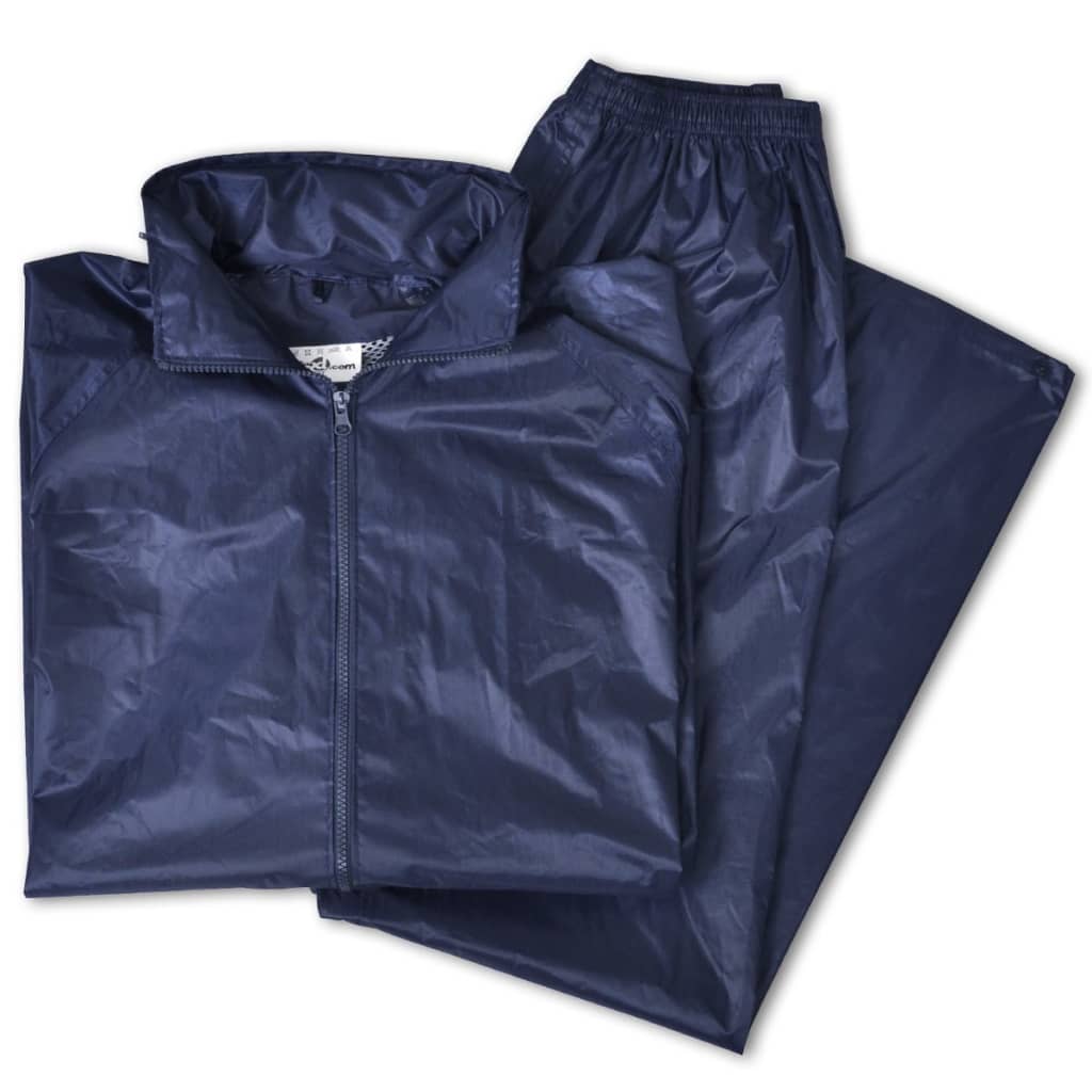 Blaue Regenbekleidung für Männer 2-teilig mit Kapuze Größe M - Premium Regenjacken & Regenponchos  - Just €33.29! Shop now at homesales4u