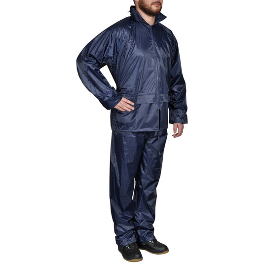 Blaue Regenbekleidung für Männer 2-teilig mit Kapuze Größe XXL - Premium Regenjacken & Regenponchos  - Just €27.53! Shop now at homesales4u